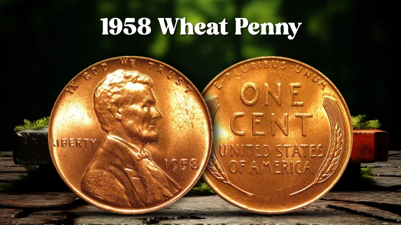 1958 Lincoln Wheat Penny mintage overview — Philadelphia and Denver examples from the final year of the wheat design